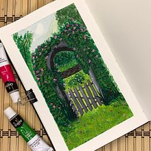 Mon projet du cours : Initiation à la peinture de paysages à la gouache. Fine Arts, Painting, Naturalistic Illustration, and Gouache Painting project by morgane_rosado - 01.25.2023