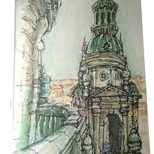 My project for course: Architectural Sketching with Watercolor and Ink Ein Projekt aus dem Bereich Skizzenentwurf, Zeichnung, Aquarellmalerei, Architektonische Illustration, Sketchbook, Illustration mit Tinte und Traditionelle Illustration von João Leitão - 26.01.2023