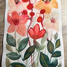 Kwiaty akwarelowe Ein Projekt aus dem Bereich Traditionelle Illustration, Bildende Künste, Malerei und Aquarellmalerei von tynkapietrynka - 26.01.2023