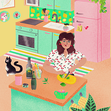 Mon projet du cours : Illustration numérique colorée sur Procreate. Un projet de Illustration traditionnelle, Dessin, Illustration numérique , et Dessin numérique de Mélissa Quitellic - 26.01.2023