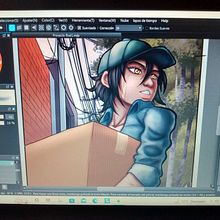 Tarde de trabajo . Un projet de Illustration traditionnelle, Conception de personnages, B, e dessinée, Manga et Illustration numérique de jeslazquez - 23.01.2023