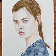 Project from Watercolor Portrait from a Photo. Un progetto di Pittura ad acquerello di Heather - 18.03.2022