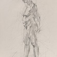 A Drawing Start (short pose, in preparation for long pose) from Life. Een project van Traditionele illustratie,  Tekening,  Artistieke tekening, Anatomisch tekenen, Realistische tekening, Tekening met potlood, Grafisch ontwerp,  Portrettekening y  Creativiteit van Dan Thompson - 27.01.2023