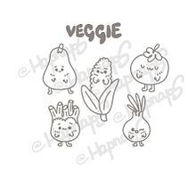 Mein Abschlussprojekt für den Kurs Kawaii Zeichnen -Kawaii veggie’s . Projekt z dziedziny Trad, c, jna ilustracja, Projektowanie postaci i Manga użytkownika Vee Hapnaps - 27.01.2023
