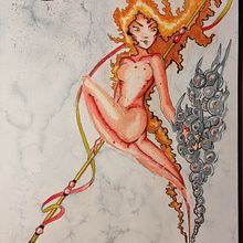Mon projet du cours : Personnages fantastiques à l'encre et l'aquarelle . Un progetto di Illustrazione tradizionale, Character design, Disegno a matita, Disegno, Pittura ad acquerello e Illustrazione con inchiostro di naoa_naval - 27.01.2023