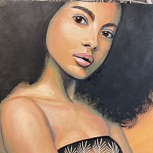 Mi proyecto del curso: Retrato artístico al óleo sobre papel. Fine Arts, Painting, and Oil Painting project by josiederutte - 01.27.2023