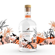 Rótulo cachaça Corrupião . Een project van  Reclame,  Br, ing en identiteit, Creatieve consultanc y Packaging van Luana Oliano - 28.01.2023