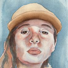 Mon projet du cours : Portrait artistique à l’aquarelle. Projekt z dziedziny  Sztuki piękne,  Malarstwo, Malowanie akwarelą i Portret użytkownika mél Vissuzaine - 28.01.2023