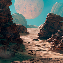 Meu projeto do curso: Ilustração fantástica 3D com Blender . 3D, Ilustrație digitală și design 3D de Davi Simon - 01.28.2023