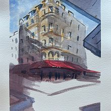 Mi proyecto del curso: Dibujo arquitectónico con acuarela y tinta. Sketching, Drawing, Watercolor Painting, Architectural Illustration, Sketchbook & Ink Illustration project by luzmariamed - 01.28.2023