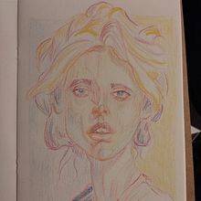 Mój projekt z kursu: Rysowanie ekspresyjnych portretów kredkami . Un proyecto de Dibujo, Dibujo de Retrato, Sketchbook y Dibujo con lápices de colores de Marek Sekuła - 29.01.2023