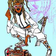 Mon projet du cours : Illustration de personnages futuristes : du concept à la création. Un progetto di Illustrazione tradizionale, Character design, Disegno, Illustrazione digitale e Illustrazione con inchiostro di blakk_high_leaf - 25.01.2023