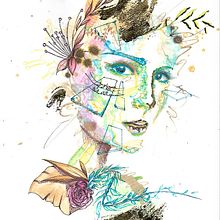 Mi proyecto del curso: Retrato experimental con tinta, alcohol y té. Fine Arts, Painting, Drawing & Ink Illustration project by Oscar Figueroa - 01.29.2023