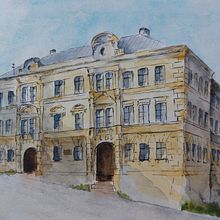 My project for course: Architectural Sketching with Watercolor and Ink. Sketching, Drawing, Watercolor Painting, Architectural Illustration, Sketchbook & Ink Illustration project by snilocka - 01.28.2023