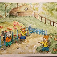 My project for course: Imaginary Worlds Illustrated with Ink and Watercolor Ein Projekt aus dem Bereich Traditionelle Illustration, Design von Figuren, Zeichnung, Aquarellmalerei, Illustration mit Tinte und Manga von xjb58q8cmk - 29.01.2023