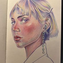 Mi proyecto del curso: Dibujo de retratos llamativos con lápices de colores . % Montse Notari tarafından hazırlanan Çizim, Portre Çizimi, Eskiz defteri, Ve Renkli Kalem Çizimi projesi - 01.30.2023