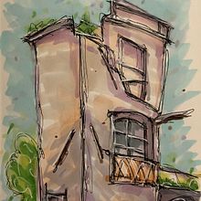 Il mio progetto del corso: Disegno architettonico espressivo con pennarelli colorati. Projekt z dziedziny Sketching,  R, sunek,  R, sunek architektoniczn, Sketchbook,  R i sunek atramentem użytkownika Carlo Stagliano - 29.01.2023
