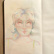 Meu projeto do curso: Desenho de retratos vibrantes com lápis de cor Ein Projekt aus dem Bereich Zeichnung, Porträtzeichnung, Sketchbook und Zeichnen mit Buntstiften von Valentina Mancuso - 29.01.2023