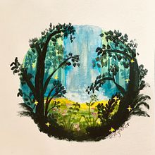 My project for course: Painting Atmospheric Landscapes with Gouache. Projekt z dziedziny Tradycyjna ilustracja,  Malarstwo i Malowanie gwaszami użytkownika Rialette Heyneke - 29.01.2023