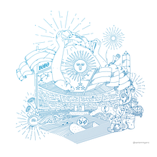 Argentina Campeon Del Mundo!!AR Ein Projekt aus dem Bereich Design, Traditionelle Illustration, Grafikdesign und Digitales Design von Santiago Garro - 27.12.2022