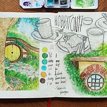 My project for course: Watercolor Travel Journal. Traditional illustration, Watercolor Painting, Architectural Illustration, and Sketchbook project by sarahkneisch - 01.29.2023