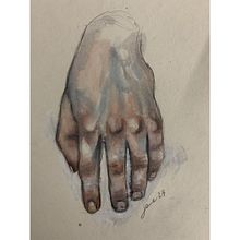 My project for course: Illustration of Hands with Expressive Watercolors. Painting, Watercolor Painting, and Figure Drawing project by Laura Di Stefano - 01.29.2023