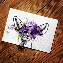 Upcycled cards from thrift-store with pen sketches. Un projet de Illustration traditionnelle de Grace Innemee - 30.01.2023