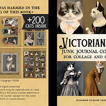 A cover of an album for papercrafts, with AI generated images inside. Un proyecto de Ilustración editorial de Efthimia Tzokas-Woźniak - 30.01.2023