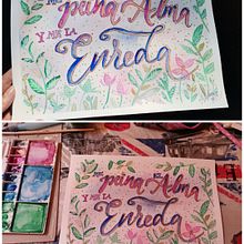 Mi proyecto del curso: Caligrafía con pinceles de agua para principiantes. Un projet de Calligraphie , et Aquarelle de Andrea Castro - 30.01.2023