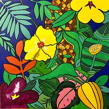 Mi proyecto del curso: Introducción a la pintura acrílica: crea un lienzo tropical. Un projet de Peinture, Création de motifs, Peinture acr , et lique de mamena56_1 - 30.01.2023