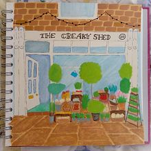 My project for course: Vibrant Urban Illustration with Gouache Paint. Painting, Sketching, Architectural Illustration, and Gouache Painting project by sgrownssketches - 01.30.2023