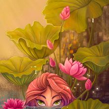 Magic lily . Ilustrație tradițională de 1tigra - 01.30.2023