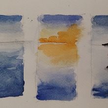 Mój projekt z kursu: Malowanie morskich pejzaży akwarelami. Painting, Watercolor Painting, and Naturalistic Illustration project by danka197 - 01.30.2023