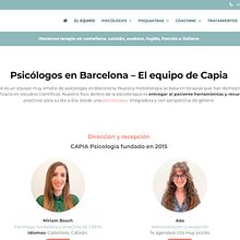 Psicólogos en Barcelona - Psicología Capia. Un proyecto de Diseño Web de Monica Cabani - 01.01.2023