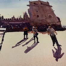 Mi proyecto del curso: Representación arquitectónica en acuarela. Traditional illustration, Sketching, Drawing, Watercolor Painting, Architectural Illustration, and Sketchbook project by Juan Luis Monroy Botello - 01.29.2023