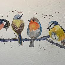 My project for course: Artistic Watercolor Techniques for Illustrating Birds. Traditional illustration, Watercolor Painting, Realistic Drawing, and Naturalistic Illustration project by patricia555 - 01.31.2023