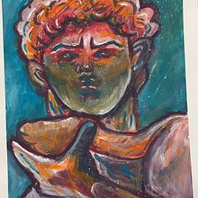 Mi proyecto del curso: Retrato expresivo con gouache. Traditional illustration, Painting, and Gouache Painting project by Ester Sánchez Chacón - 01.27.2023
