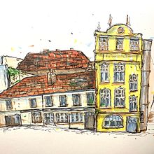My project for course: Expressive Architectural Sketching with Colored Markers. Sketching, Drawing, Architectural Illustration, Sketchbook & Ink Illustration project by gatymkow - 01.27.2023