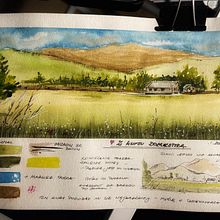 Mijn project van de cursus: Een reisschetsboekje maken met aquarel. Projekt z dziedziny Trad, c, jna ilustracja, Malowanie akwarelą,  R, sunek architektoniczn i Sketchbook użytkownika Natalia Kołodziej - 31.01.2023