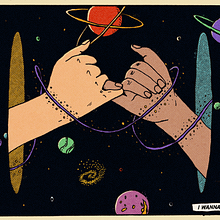with you 🌌. Comic, Drawing, Digital Drawing, Traditional illustration, Ink Illustration, and Digital Illustration project by Thamires De Lunas - 12.30.2022