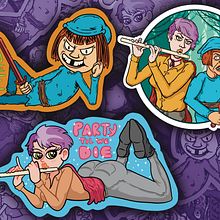 Sticker Pack . Ilustrație tradițională de Riley Parker - 02.01.2023