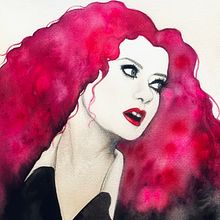 52/100 Heads Challenge. Un progetto di Pittura ad acquerello e Disegno di ritratti di Heather - 31.01.2023