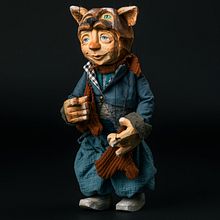 Mr. Cat marionette. Un progetto di Artigianato, Scultura, Design di giocattoli, Stop motion, Creatività, Pittura ad olio, Art to e Falegnameria  di Luděk Burian - 05.12.2022
