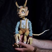 Little devil puppets. Artesanato, Artes plásticas, To, Art, Escultura, Marcenaria, e Pintura projeto de Luděk Burian - 01.02.2023
