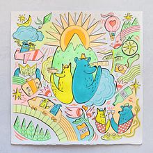 My project for course: Hand-Drawn Illustration with Layers, Colors, and Shapes. Traditional illustration, Painting, Sketching, Creativit, Acr, and lic Painting project by Brandy - 01.18.2023