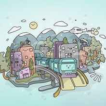 Kawaii City. Character Design, Digital Illustration, and Manga project by Loreto Catalán - 02.02.2023