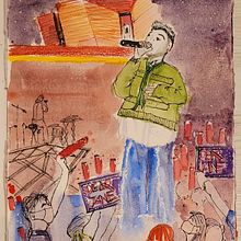 My project for course: Urban Sketching: Capture Your City in Motion. Traditional illustration, Sketching, Drawing, Watercolor Painting, Architectural Illustration, and Sketchbook project by Annita Mau - 01.25.2023