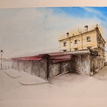 My project for course: Architectural Sketching with Watercolor and Ink. Un proyecto de Bocetado, Dibujo, Pintura a la acuarela, Ilustración arquitectónica, Sketchbook e Ilustración con tinta de eclarefrench - 02.02.2023