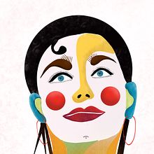 My first attempt: Geometric Portraits with Procreate. Un proyecto de Ilustración tradicional e Ilustración digital de Ellen Novara-da Lima - 02.02.2023