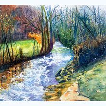 Mi proyecto del curso: Pintura de paisajes realistas con acuarela. Projekt z dziedziny  Sztuki piękne,  Malarstwo, Sketching, Malowanie akwarelą, Ilustracja naturalist i czna użytkownika Emili Viver - 02.02.2023